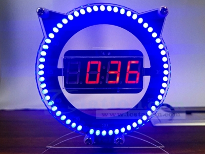 DIY LED Electronic Clock Kits 0.56 inch 4Bit Tube Temperature Alarm Clock Soldering Kits for Beginners Study School Teaching